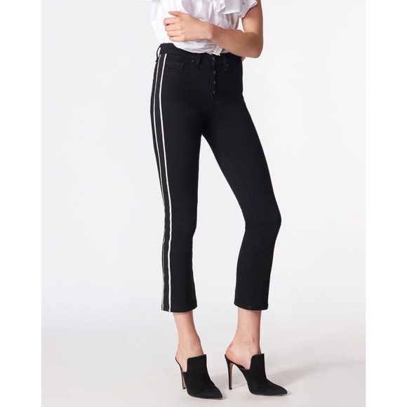 Veronica Beard Carolyn Jeans Silver Tuxedo Stripe - Picture 5 of 8